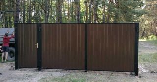 Купить распашные ворота из профнастила Верхняя Пышма, цена от 2780 руб.